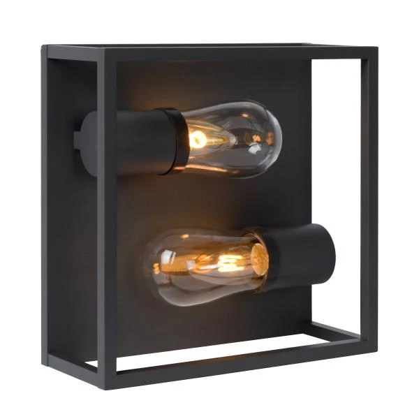 Lucide CARLYN - Deckenleuchte Badezimmer - 2xE14 - IP54 - Schwarz - detail 4